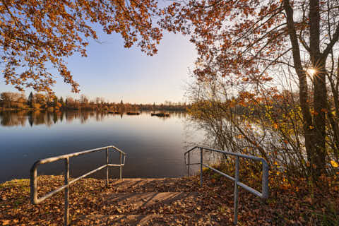 Gemeinde Kirchdorf Landkreis Rottal-Inn Waldsee Lago Herbst (Dirschl Johann) Deutschland PAN